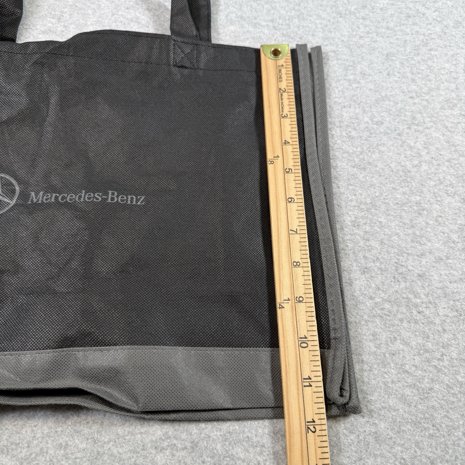 MERCEDES-BENZ TOTE BAG Black and Grey 2 Handle FOLDABLE Lightweight 15x6x12