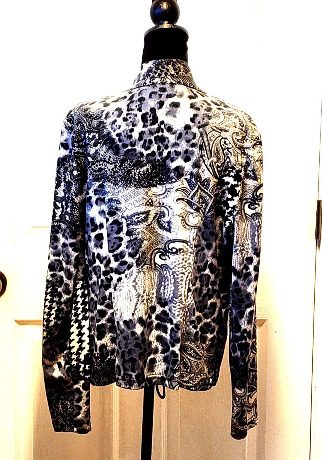 Zip Front Long Sleeve Joseph Ribkoff Animal Print Jacket LG