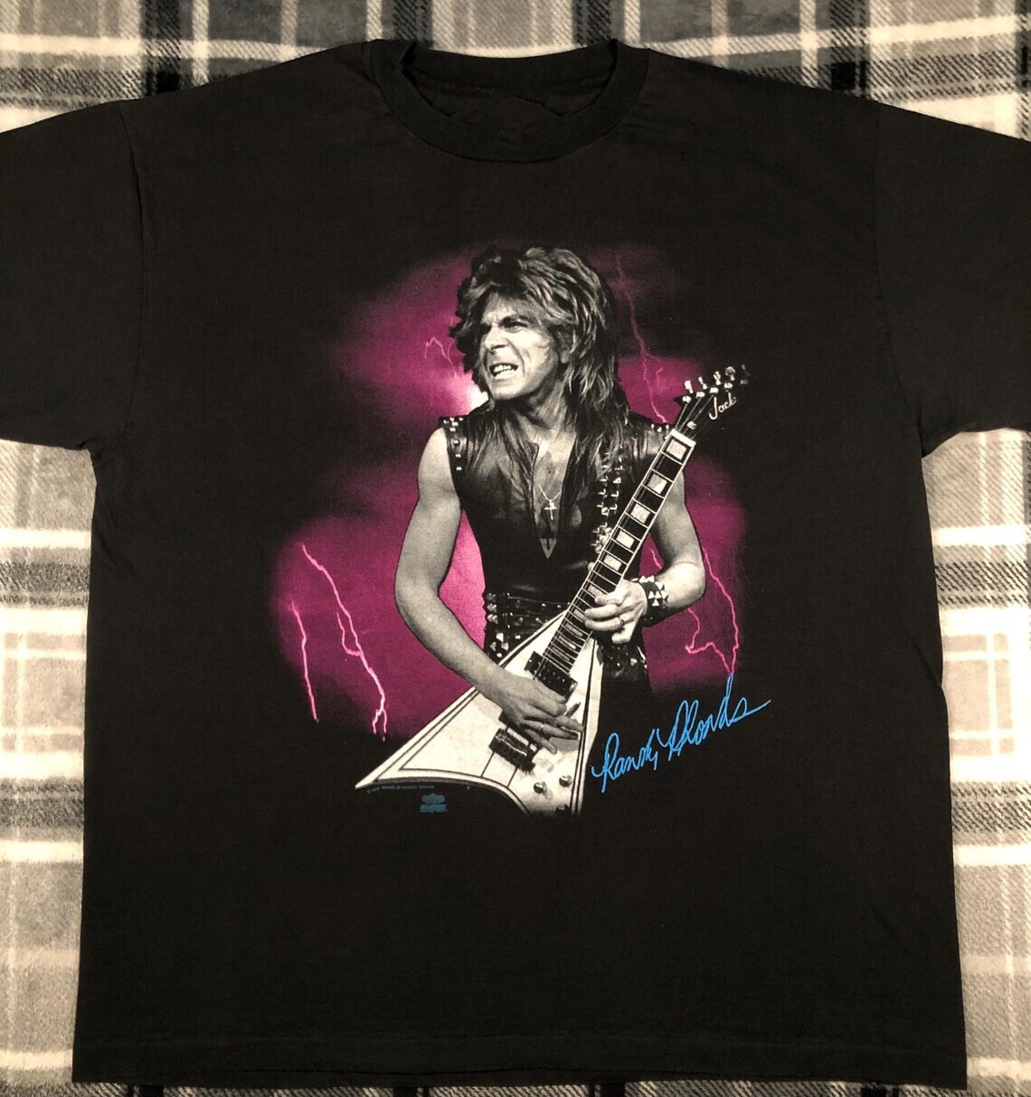 Vtg Randy Rhoads and Ozzy Cotton Black All Size T Shirt For Men JU137