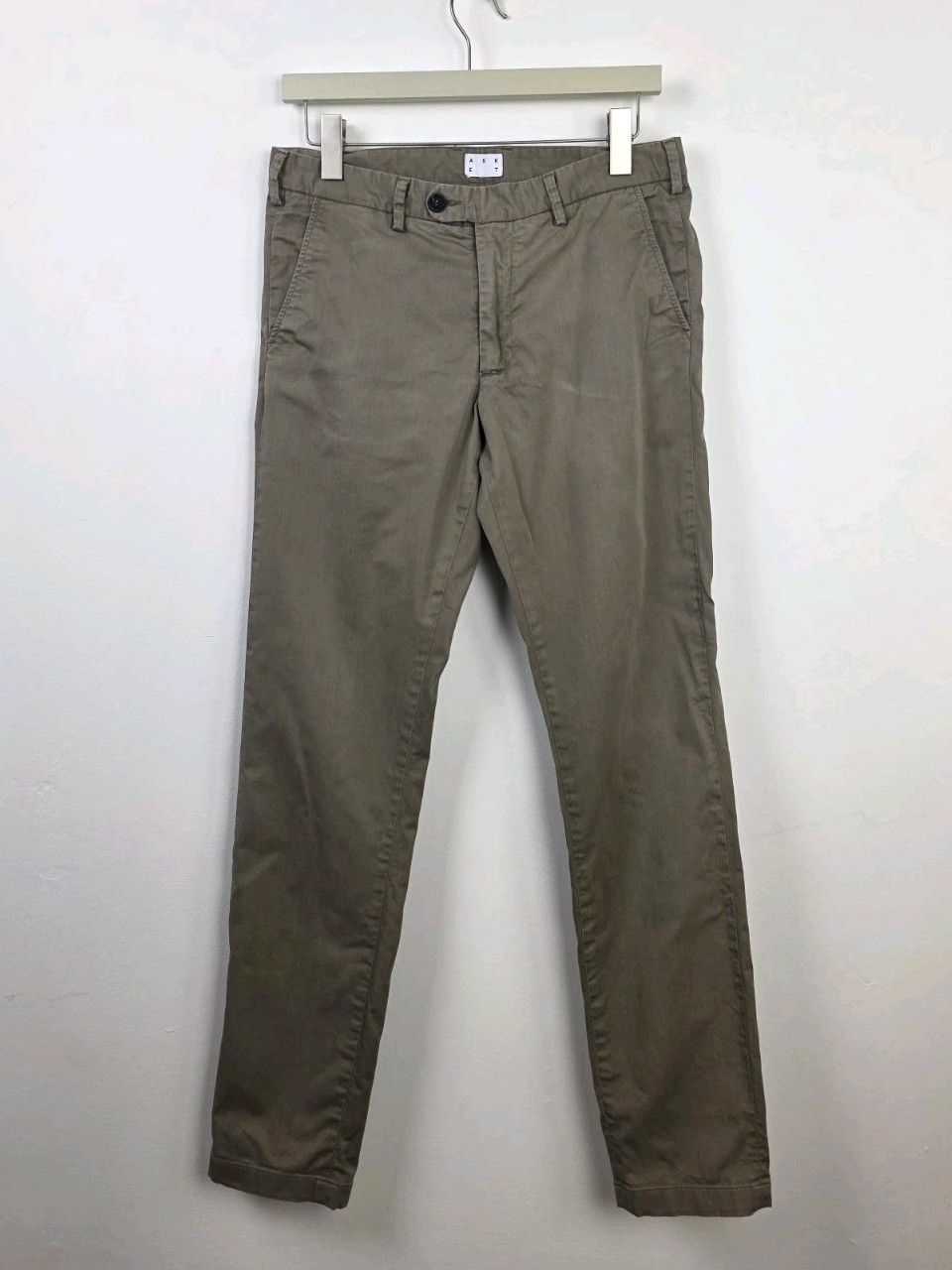 Asket The Chino W32 L32 Beige Slim Fit Stretch Cotton Trousers Portugal