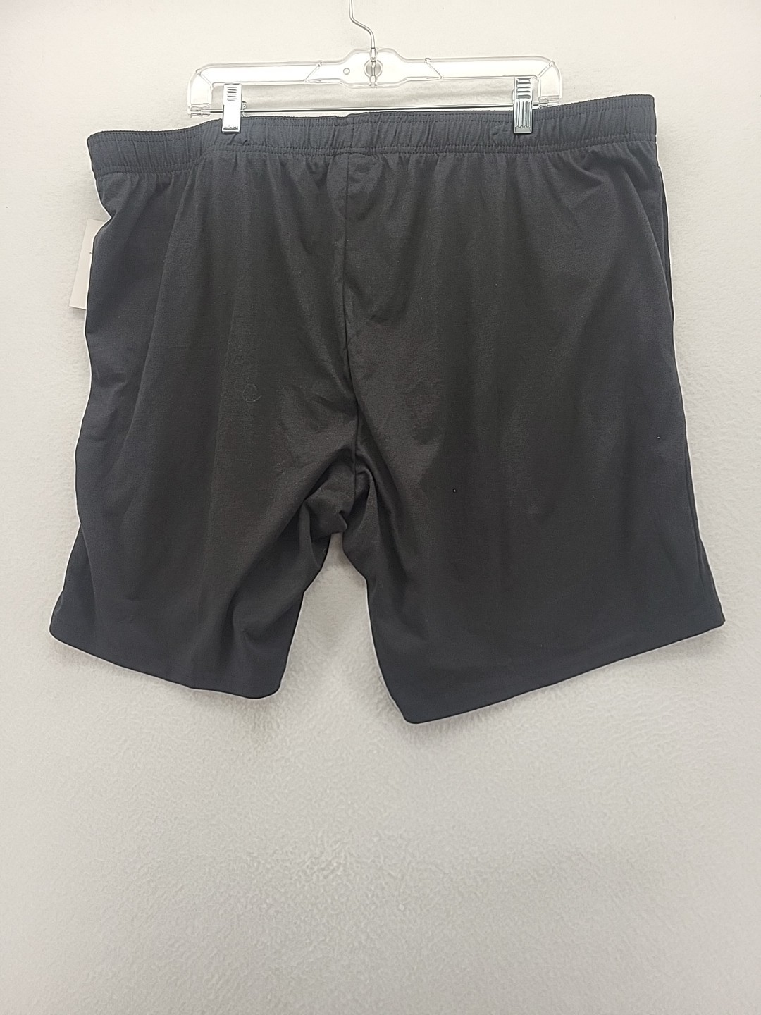 Athletic Works Mens Shorts 2XL 44-46 Black Pull On Elastic Waist Stretch Pockets