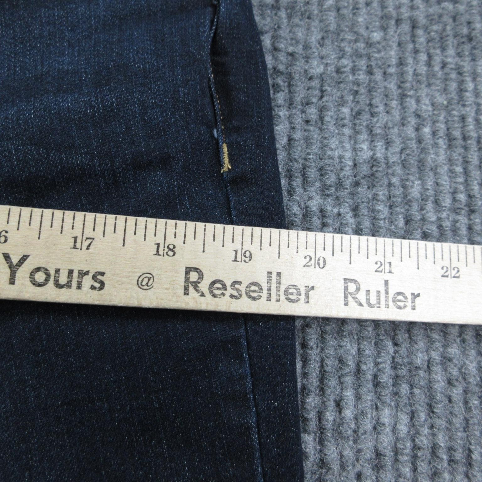 Democracy Jeans Womens 14P Blue Flared Mid Rise Ab’solution Stretch 33×29* NWT