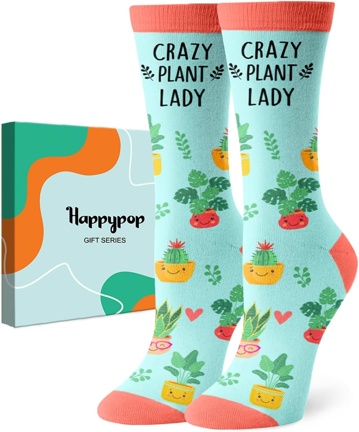 HAPPYPOP Plant Gifts for Women – Plant Socks, Gift for Gardeners, Funny Gardeni