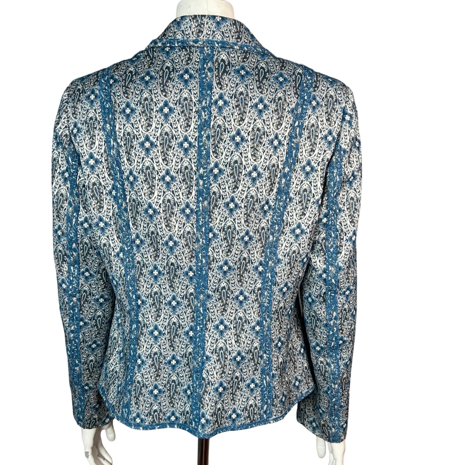 Worth Blazer size 12 Victorian Tapestry Jacket Wool Statement Office Artsy