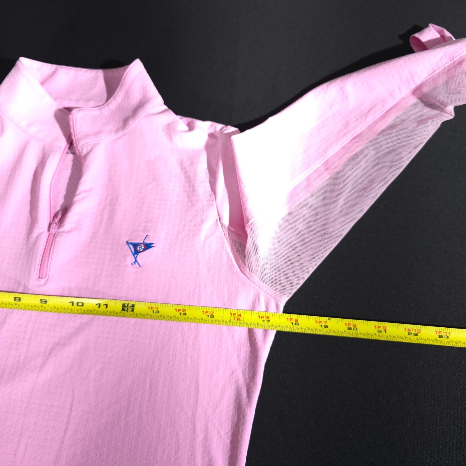 IBKÜL Quarter Zip Pullover Women S Pink UPF 50+ Mesh Panels Mock Neck Activewear
