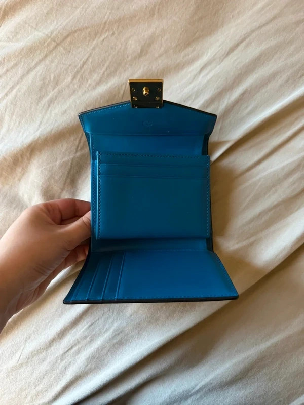 MCM Women’s Blue Green Gold Trifold Wallet