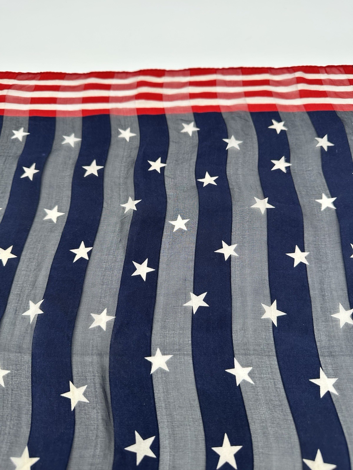 Vintage ECHO Scarf Stars & Stripes 21” x 22” Square