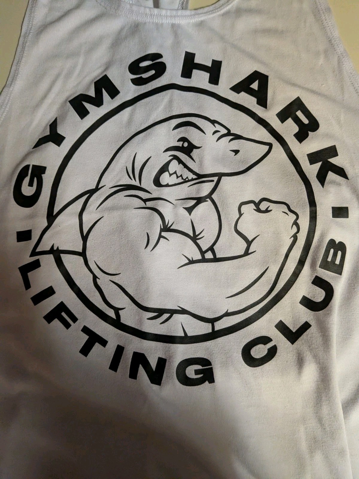 Gymshark Lifting Club White And Black RARE Legacy Stringer Men’s Size Large