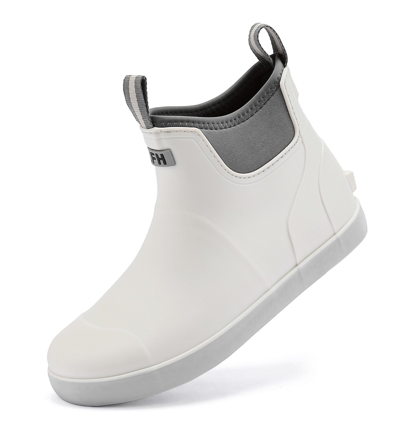 Women’s Deck Boots,Waterproof Rubber Rain Boots,Anti-Slip Chelsea Ankle Booties