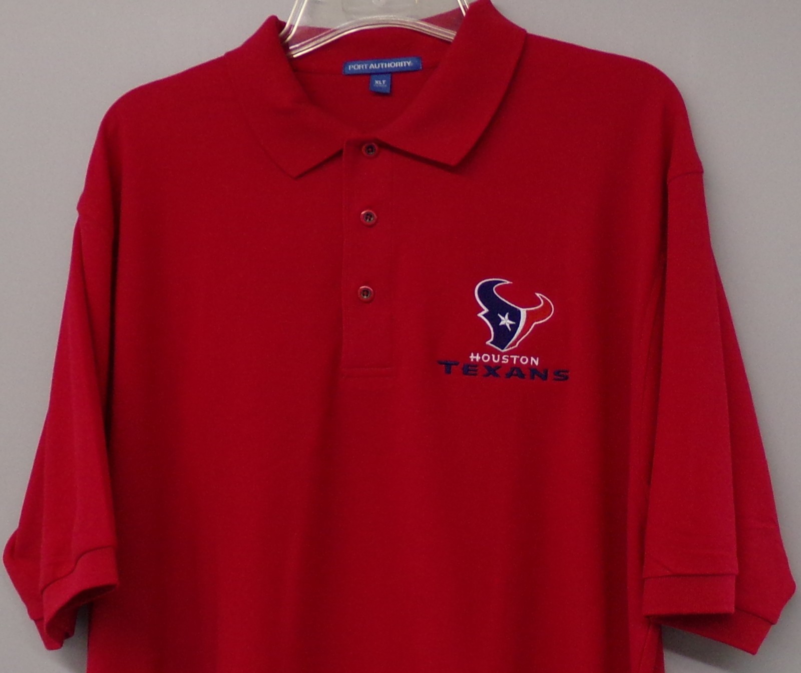 NFL Football Houston Texans Embroidered Mens Polo XS-6X, LT-4XLT Oilers New