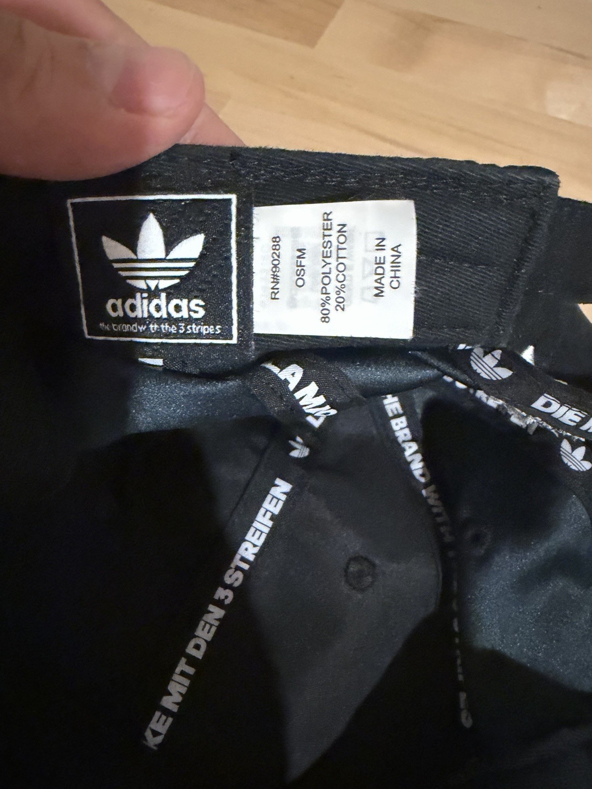Adidas Trefoil Strapback Hat Black Suede Feel Adjustable Unisex