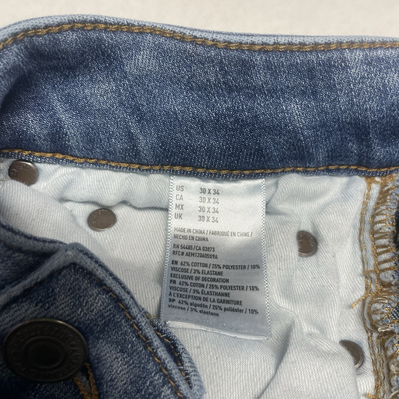 American Eagle Next Level Flex Skinny Jeans Men, Size 30×34