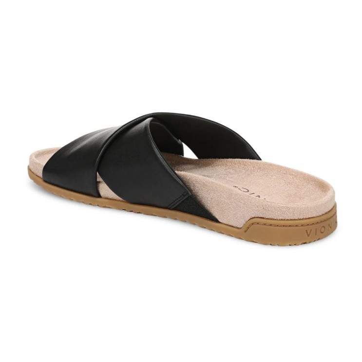 Vionic’s Etna Slide Sandal, Black Leather