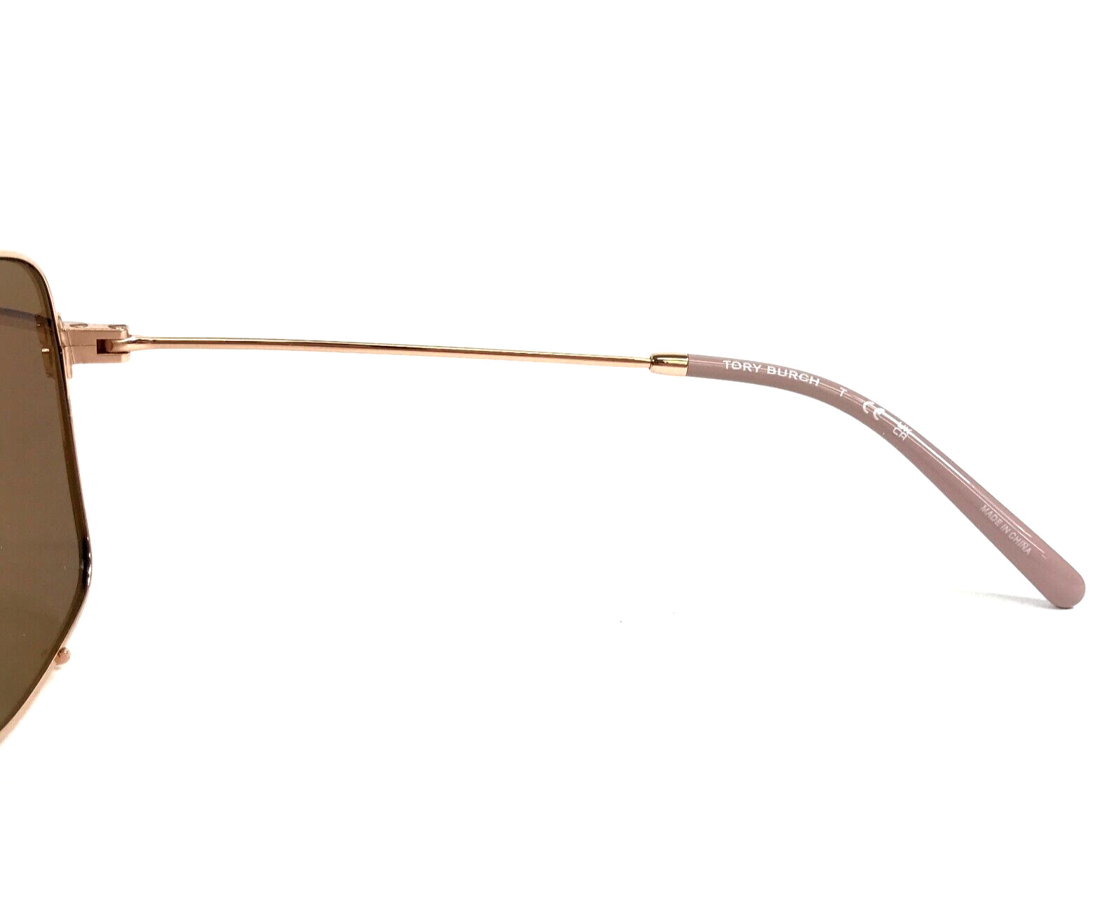 Tory Burch Sunglasses TY6104 33537N Shiny Rose Gold w/ Light Purple Brown Mirror