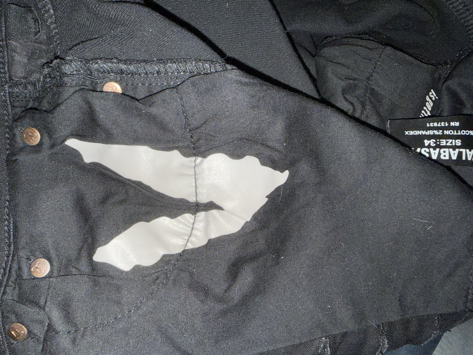 Valabasas Black Cargo Jeans Size 34 | Multi Pocket Designer Denim | Frayed Hem