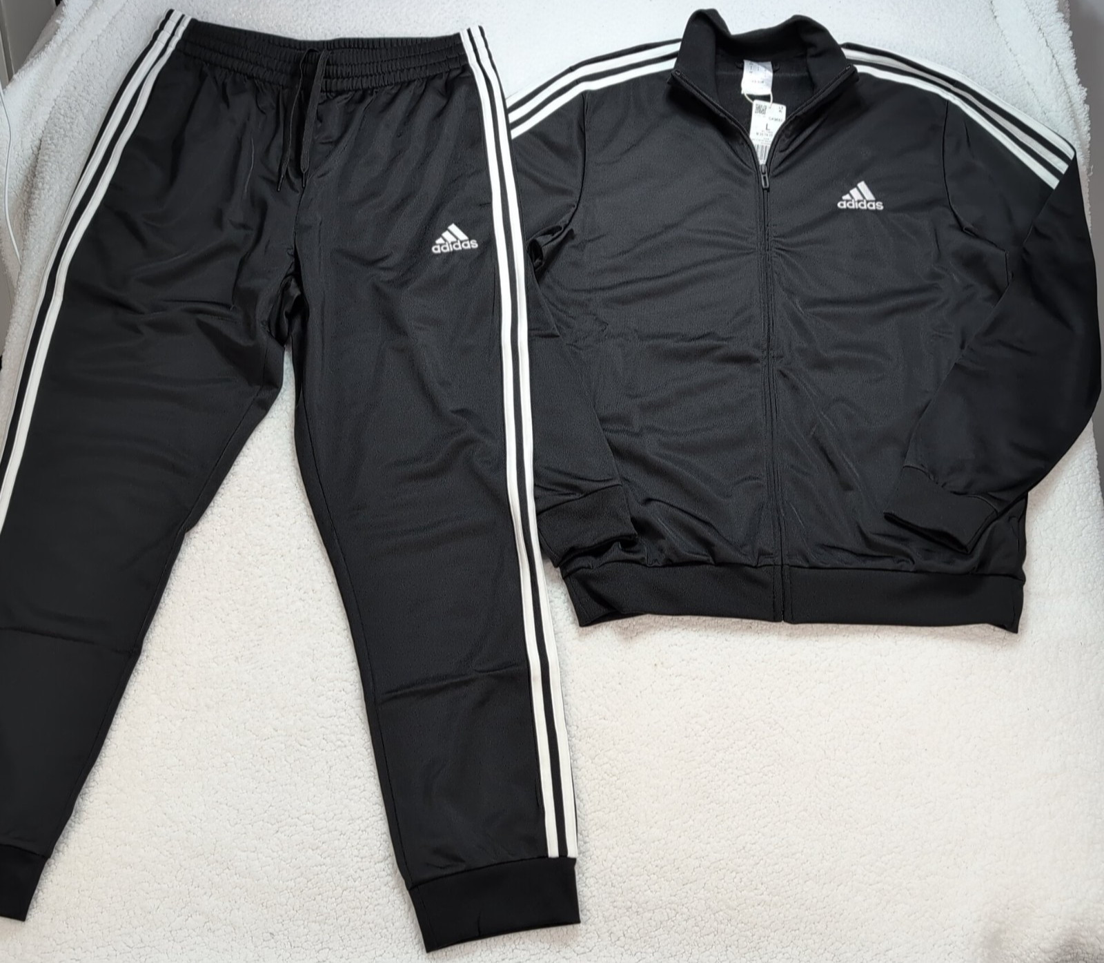 Adidas Essentials Warm-Up Tricot Tracksuit Men’s size XL 3-Stripes NWT