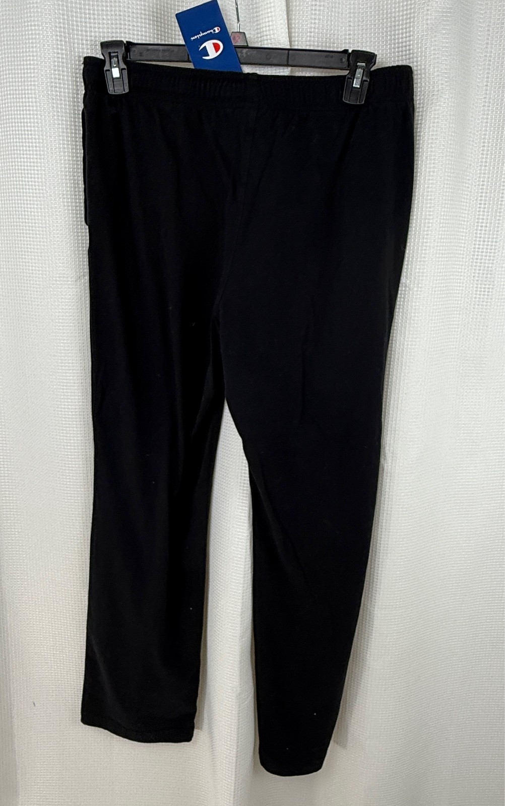 Champion Mens Powerblend Open Bottom Pant Black Size L Relaxed CPM253PA69003