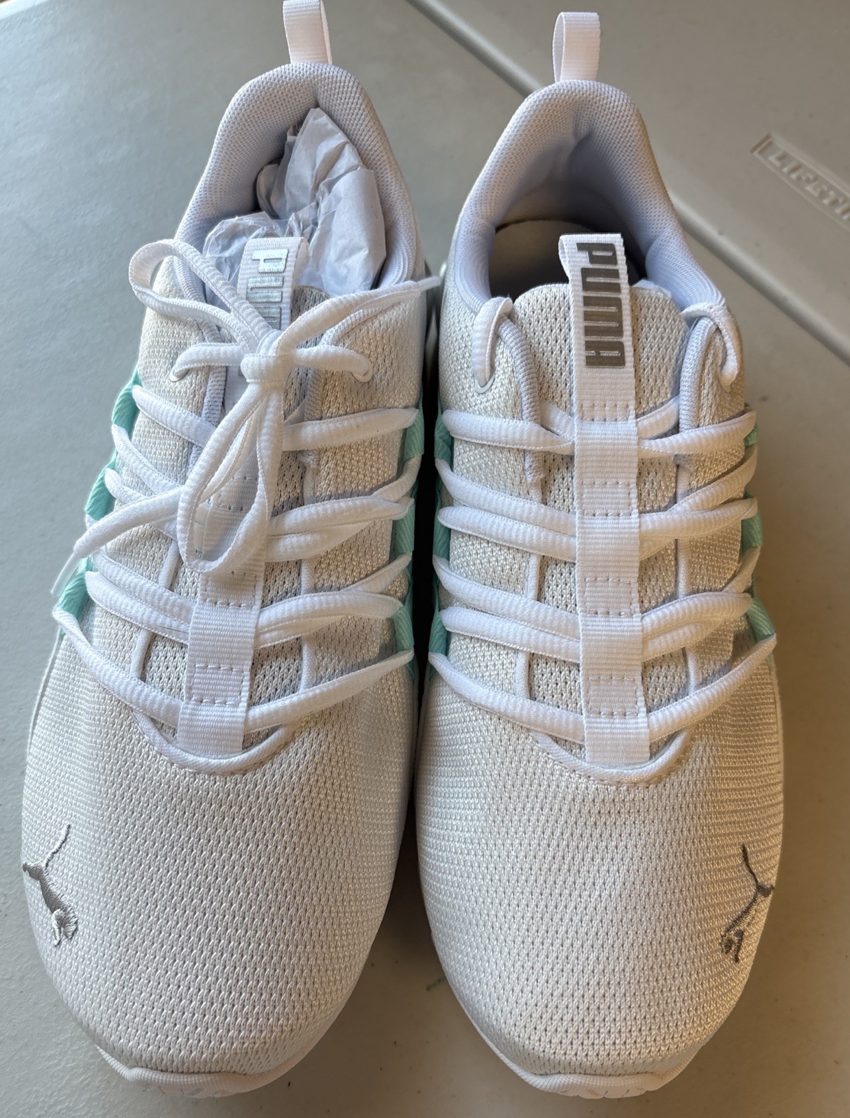 Womens Puma Riaze Prowl Sz 9 – White-gulf Stream