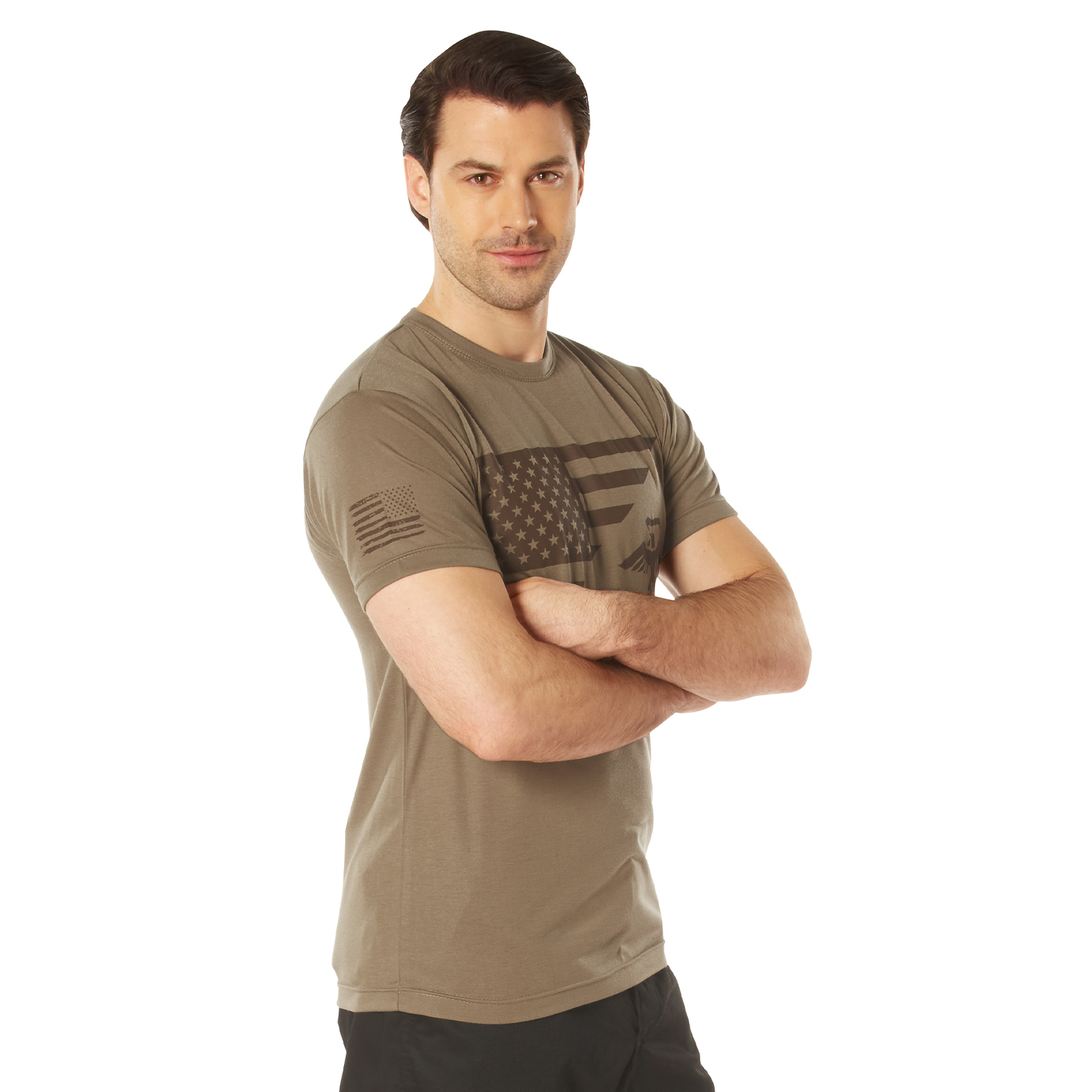 USMC Eagle Globe & Anchor Moisture Wicking T-Shirt – AR 670-1 Coyote Brown