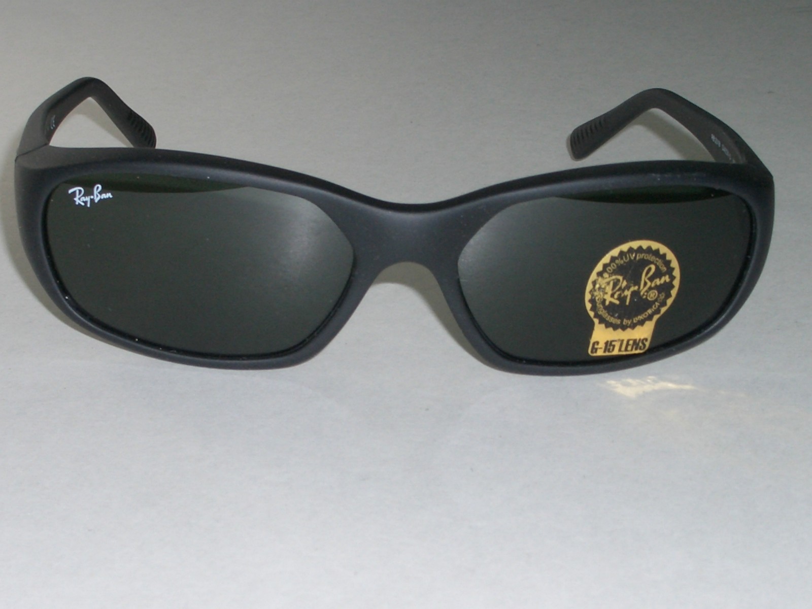 RAY-BAN SLEEK RB2016 W2578 3N BLACK G15 UV DADDY-O SPORT-WRAP SUNGLASSES w/CASE