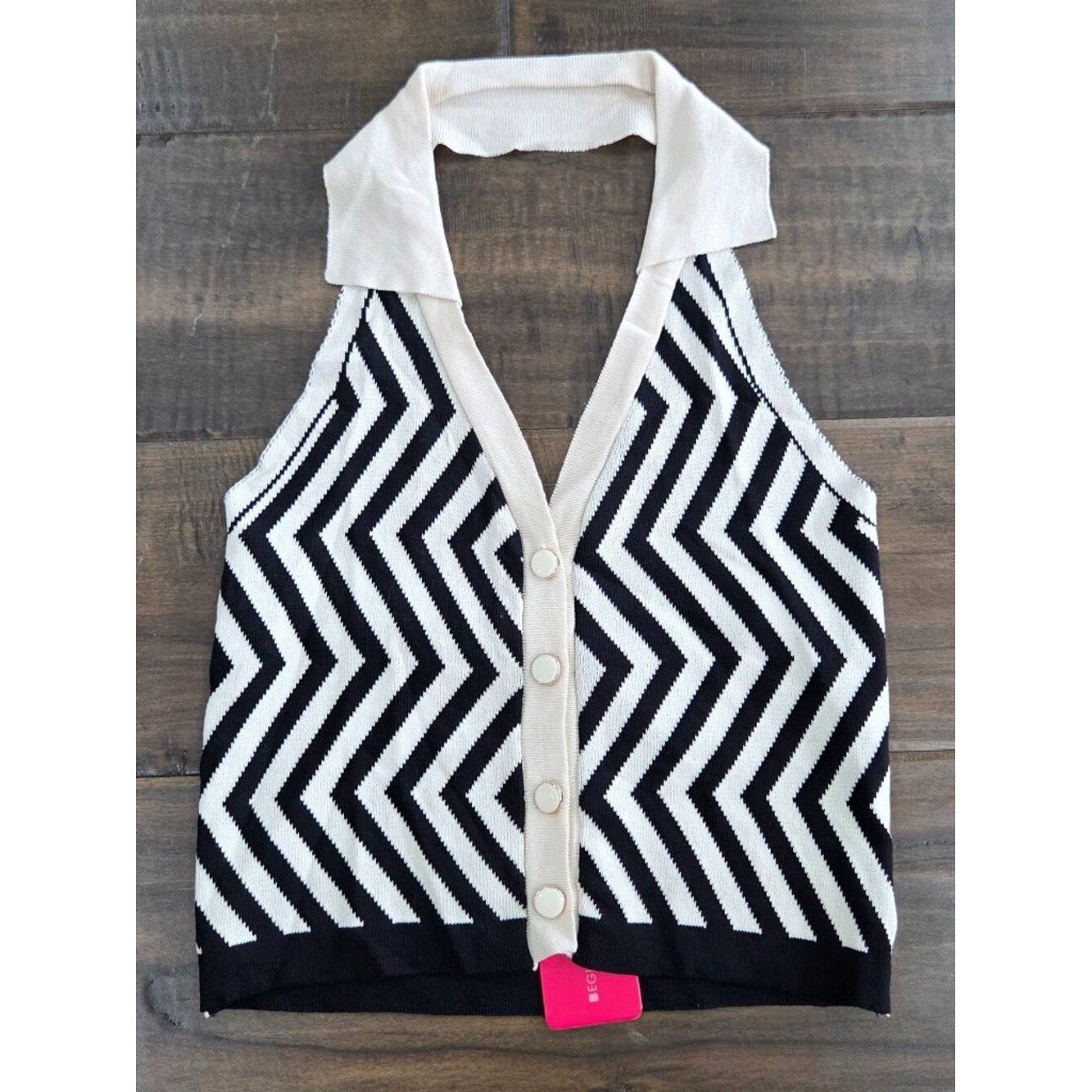 Chevron Knit Halter Top