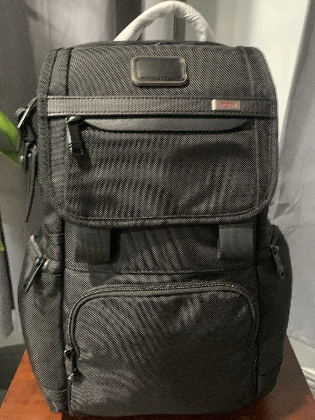 Tumi Alpha Bravo Top Flap Lid Backpack $595 Black
