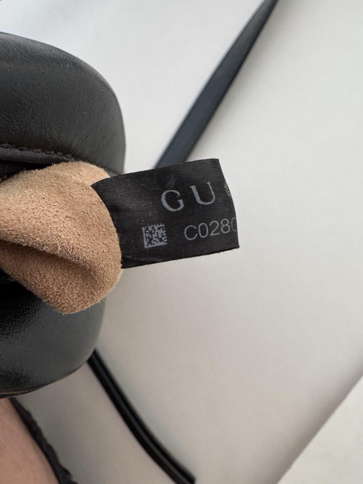 Pre Owned Fair Replacement Bolt Last Photo Gucci GG Marmont Mini Double G Black