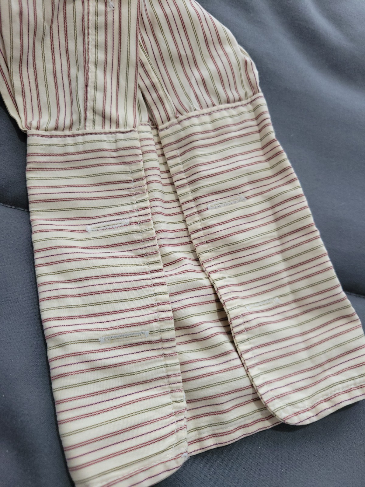 Aquascutum Mens Shirt Medium Stripe Long Sleeved Cotton Double Cuff 15.5″ 39cm