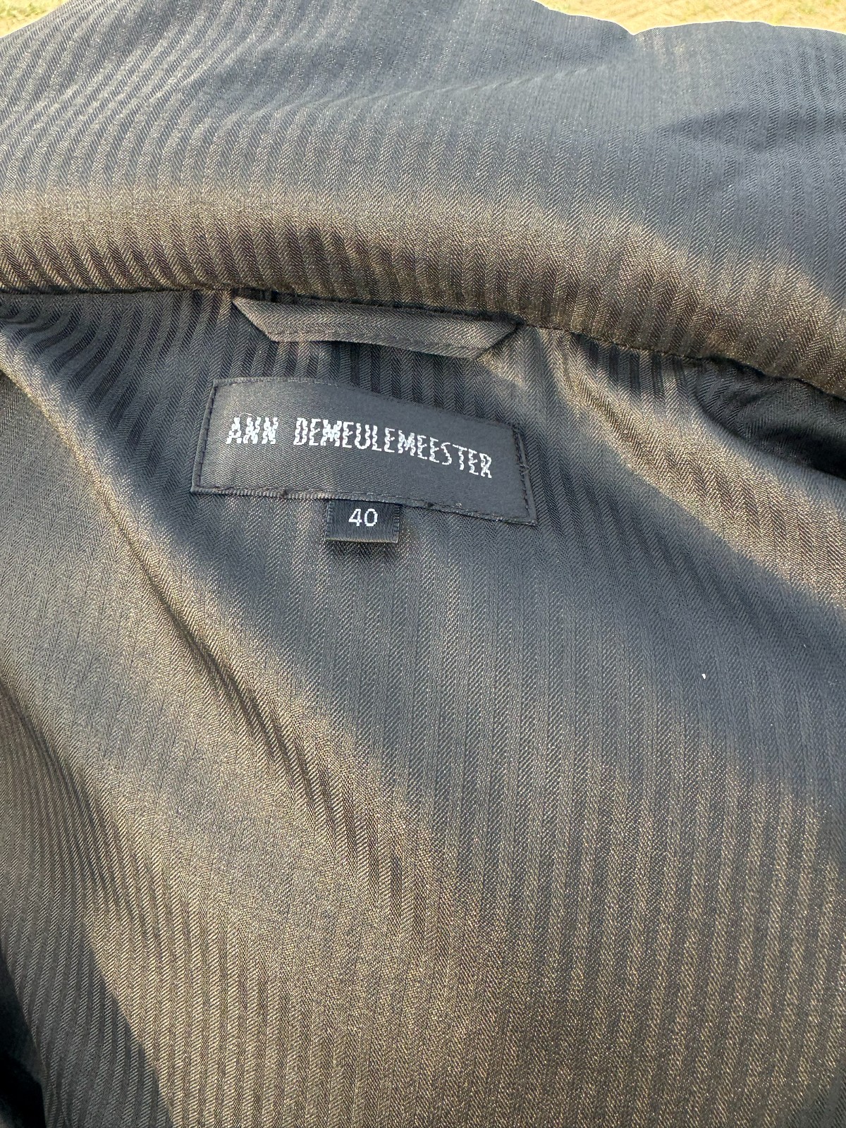 Ann demeulemeester duvet coat black puffy deconstructed Sz 40 L oversize
