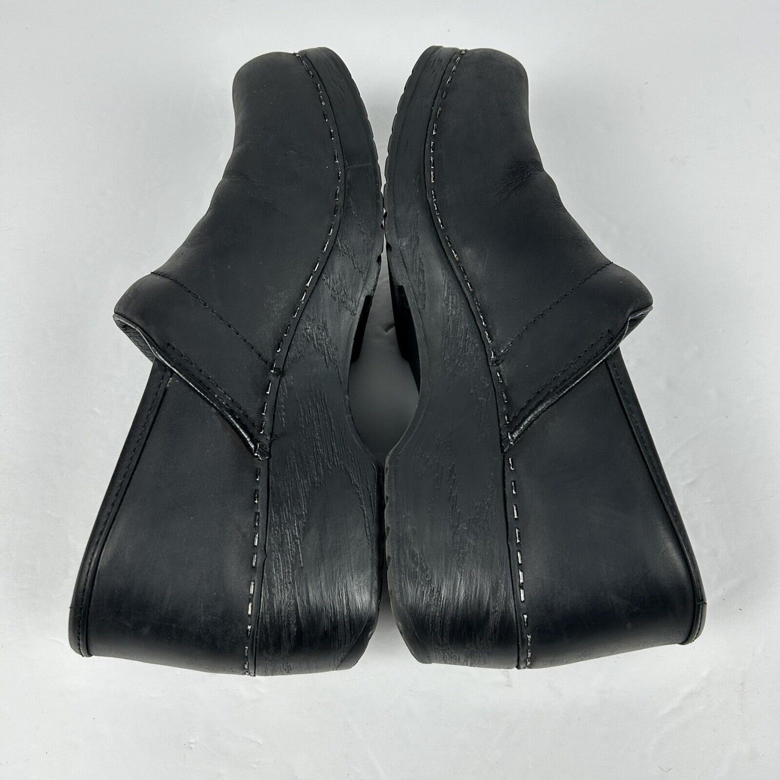 LL Bean Black 39 M 8 Slip On Casual Comfort Clog Shoe Mules Nurse Chef Vet
