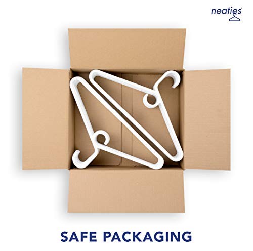 Heavy Duty Plastic Hangers with Accessory Hook, Heavy Duty Plastic 36pk White