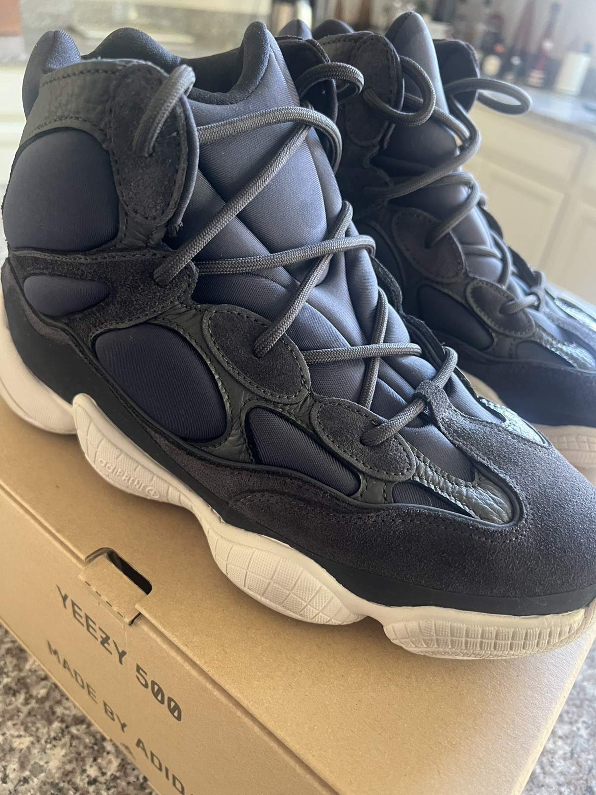 Adidas Yeezy 500 High Slate size 10 FW4968 Black Navy
