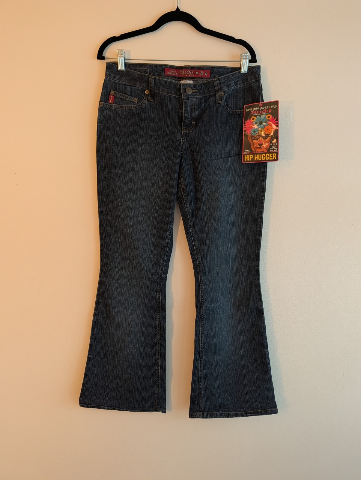 Vintage 90s Y2K Mudd Jeans Womens Low Rise Bootcut Dark wash Deadstock 9