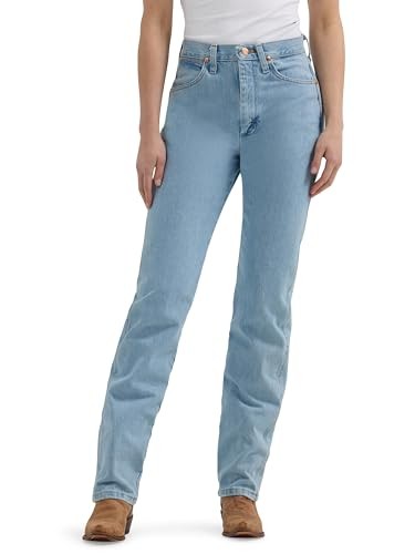 14MWZ Wrangler Womens Cowboy Cut Slim Fit Jean Bleach 7X34