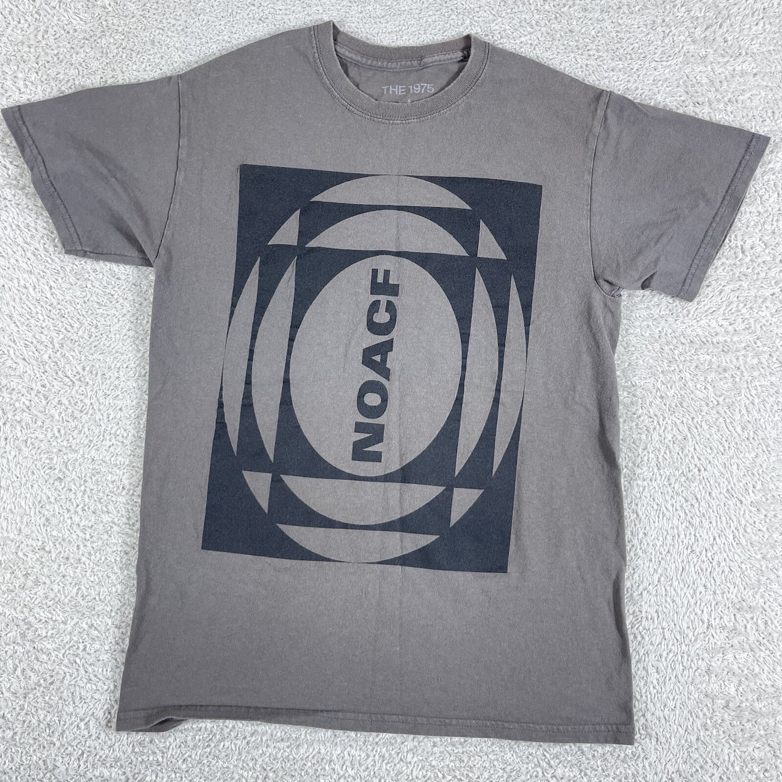 The 1975 T-Shirt Mens Small Gray Notes on a Conditional Form Tour Band NOACF