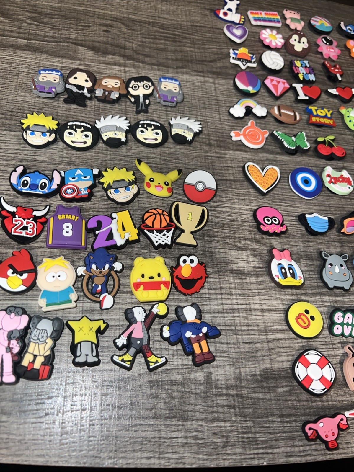 Croc Charms Lot Of 96 Random Mixed Pop Culture Shoe Charms Kids Adults Jibbitz