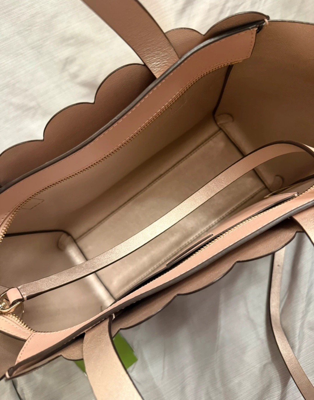 kate spade new york Small Pink Scalloped Satchel w/ Detachable Strap