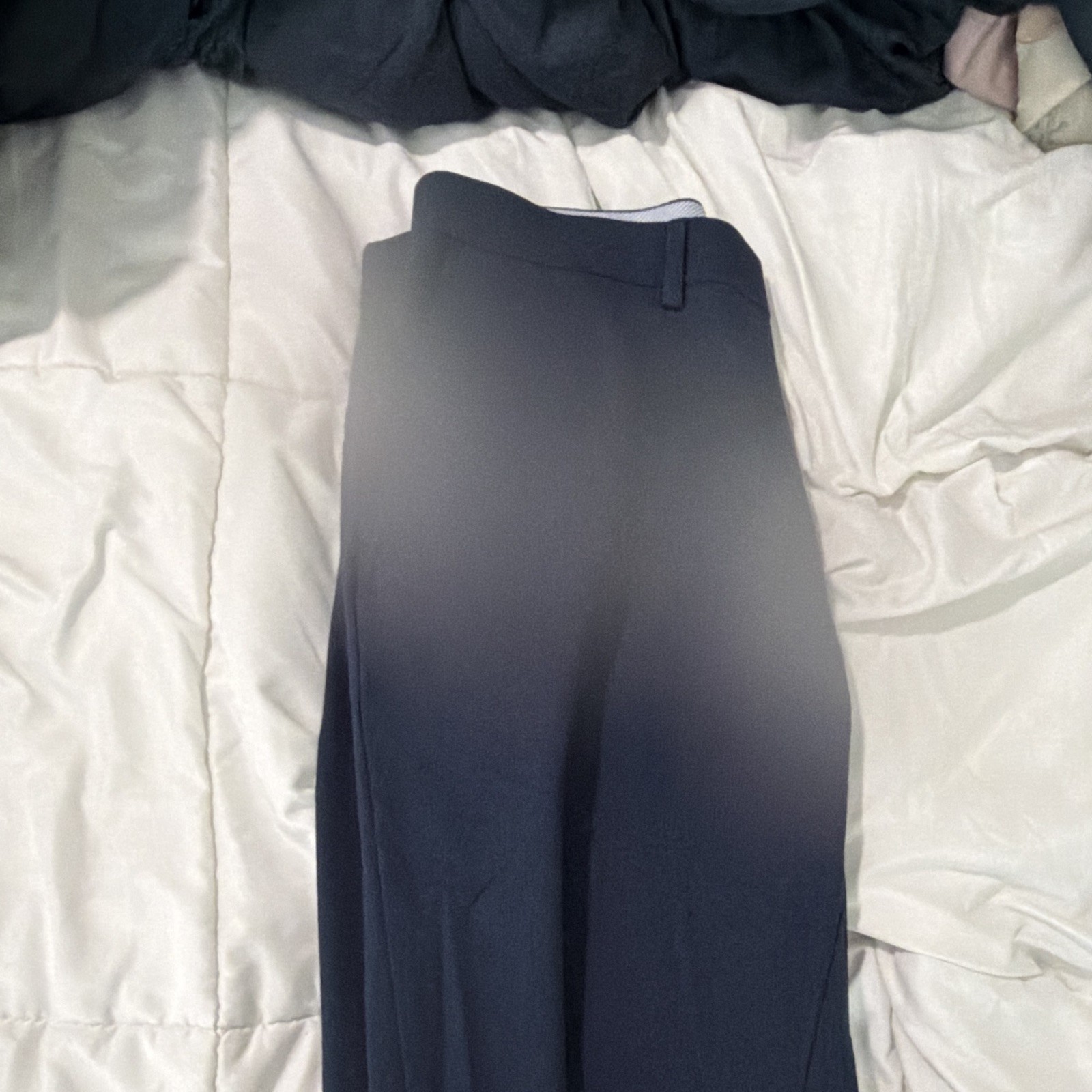 J.M. Haggar Men’s Navy Slim Fit 2-Piece Suit 40R 34×30 Stretch Flat Front