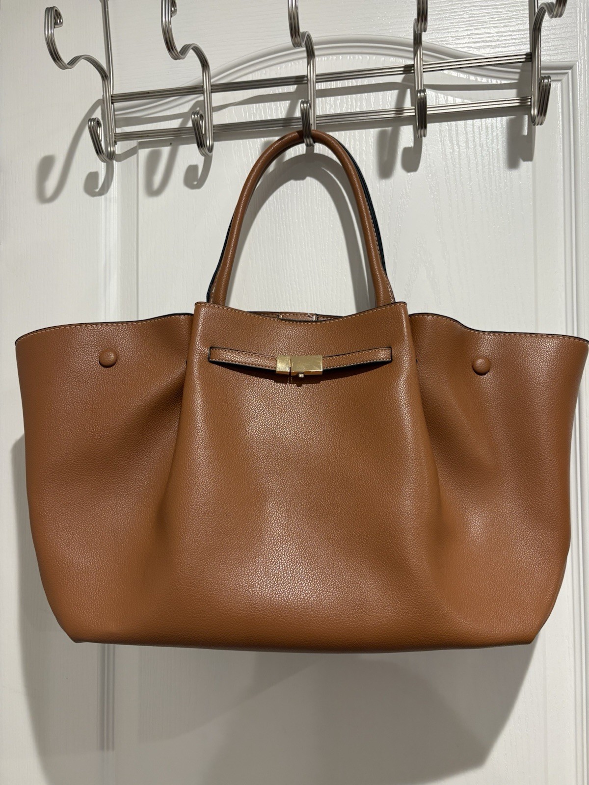 No Brand Knockoff DeMellier Brown Faux Leather Purse Great Condition