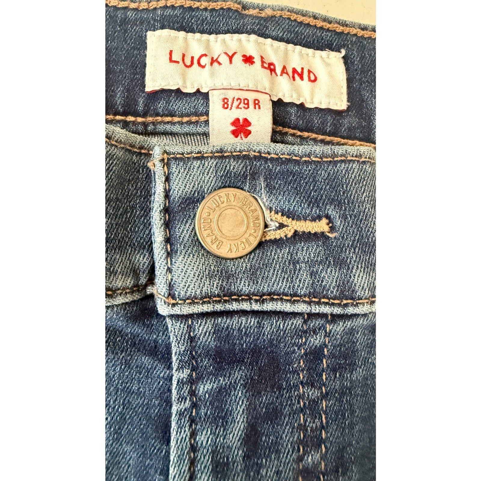 Lucky Brand Sweet Mid Rise Straight Jeans Blue Denim Size 8/29 R