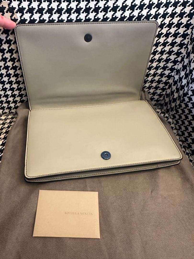 BOTTEGA VENETA Clutch Bag Pouch Leather Gray Unisex Brand New