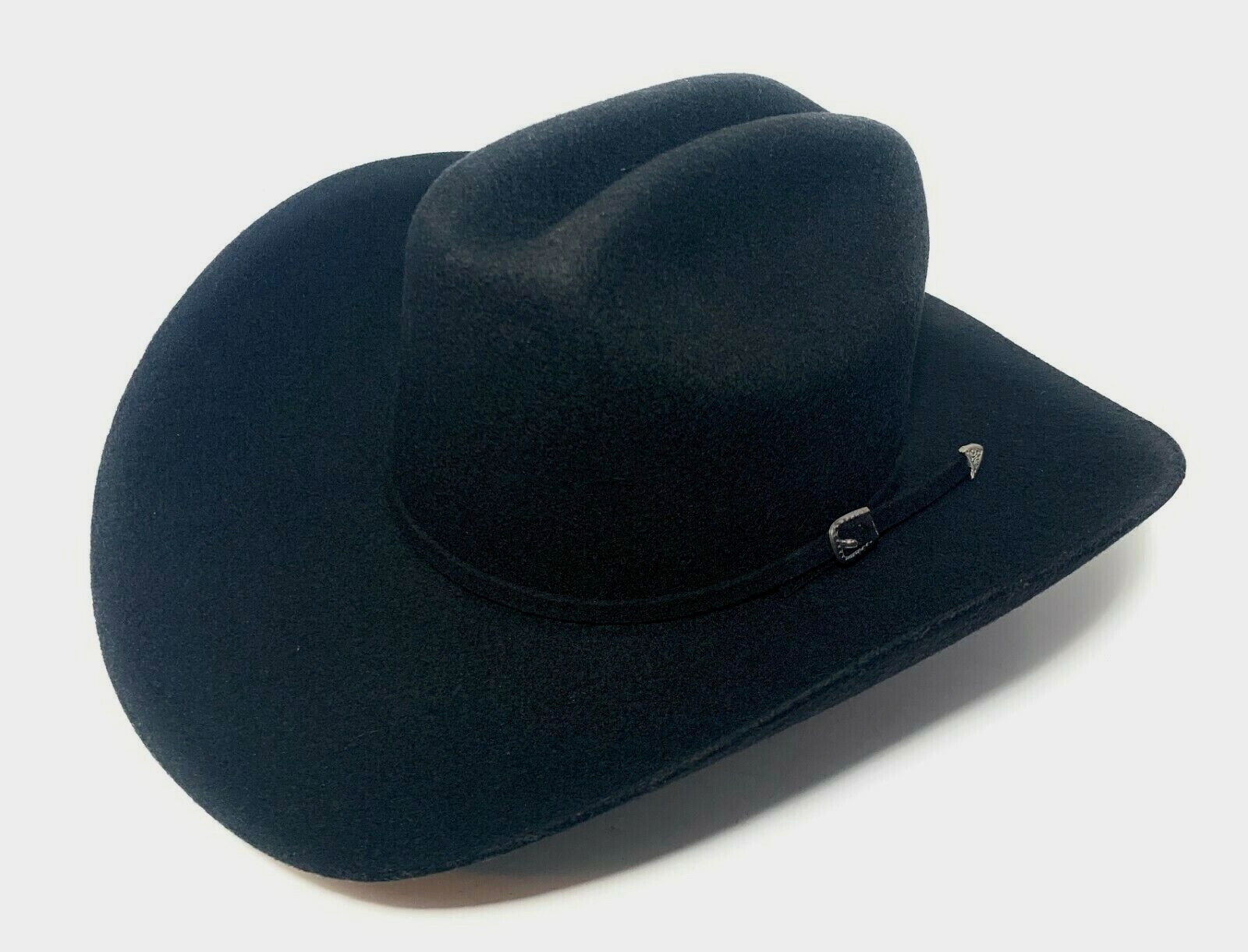 MEN’S BLACK WESTERN COWBOY RODEO HAT, WESTERN FELT HAT SOMBRERO TEXANA VAQUERA