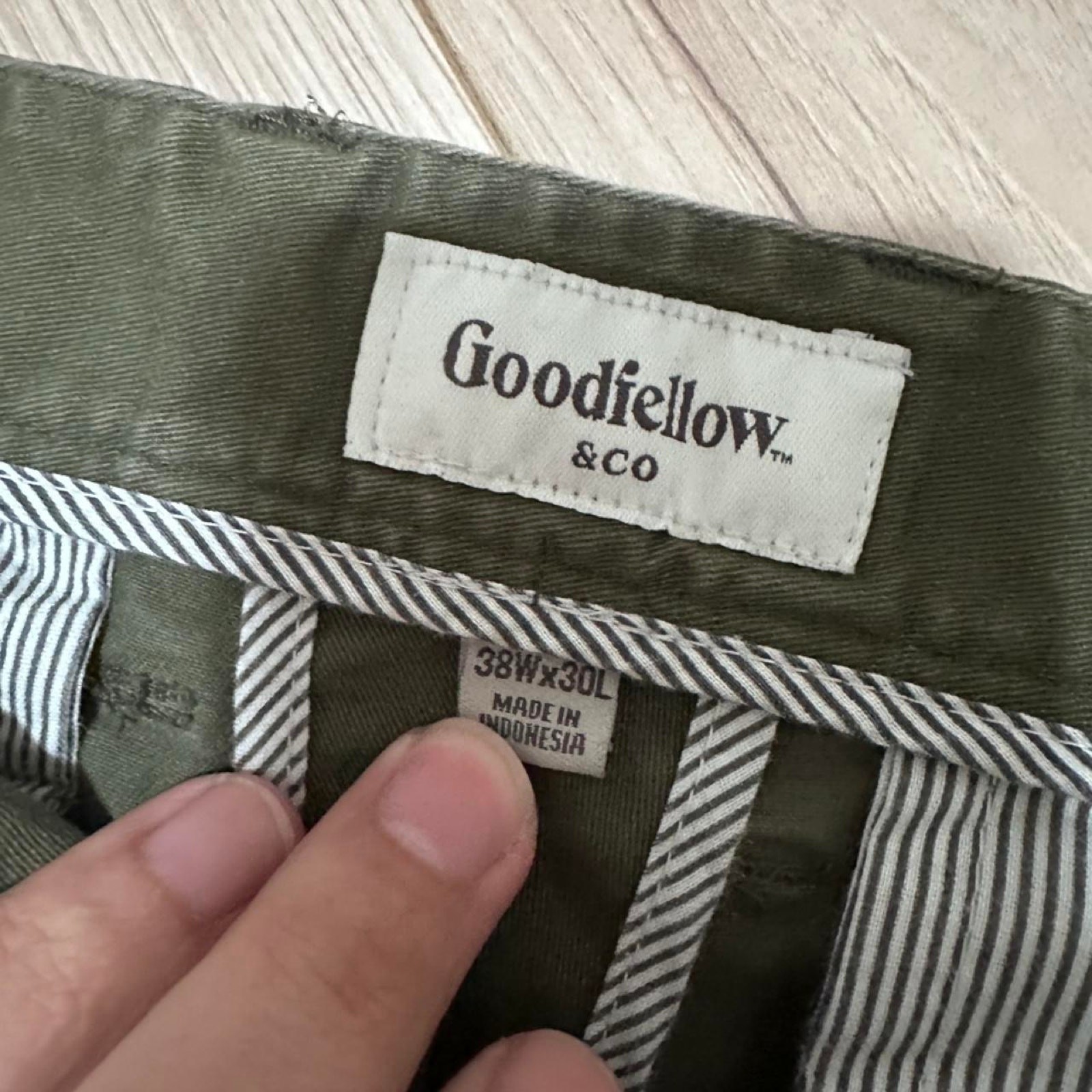 Goodfellow & Co Hennepin Slim Chino Pants Men’s 38×30 Olive Green