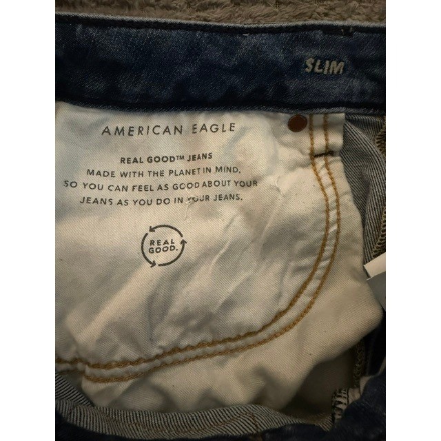 American Eagle Airflex 360 Slim Jeans Mens 31×32 Blue Medium Wash Whiskered 0159