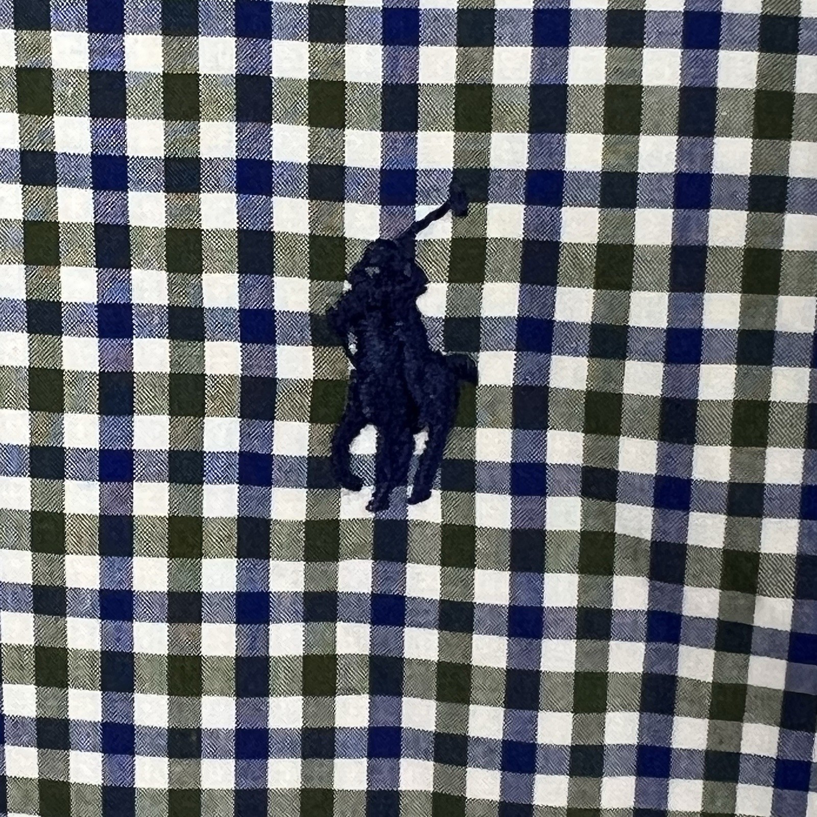 Ralph Lauren Mens Large Gingham Check Classic Fit Long Sleeve Button Down Shirt