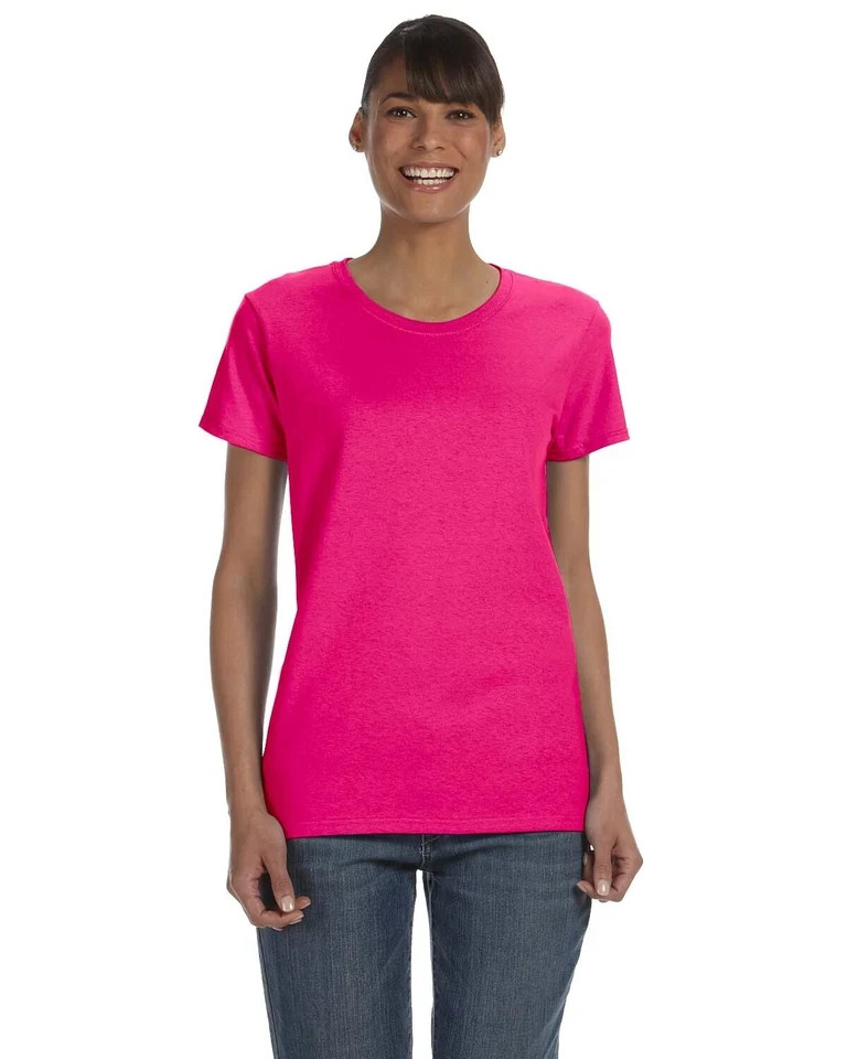 Gildan G500L Women’s Heavy Cotton Short Sleeve Crew Neck Plain Stylish T-Shirt