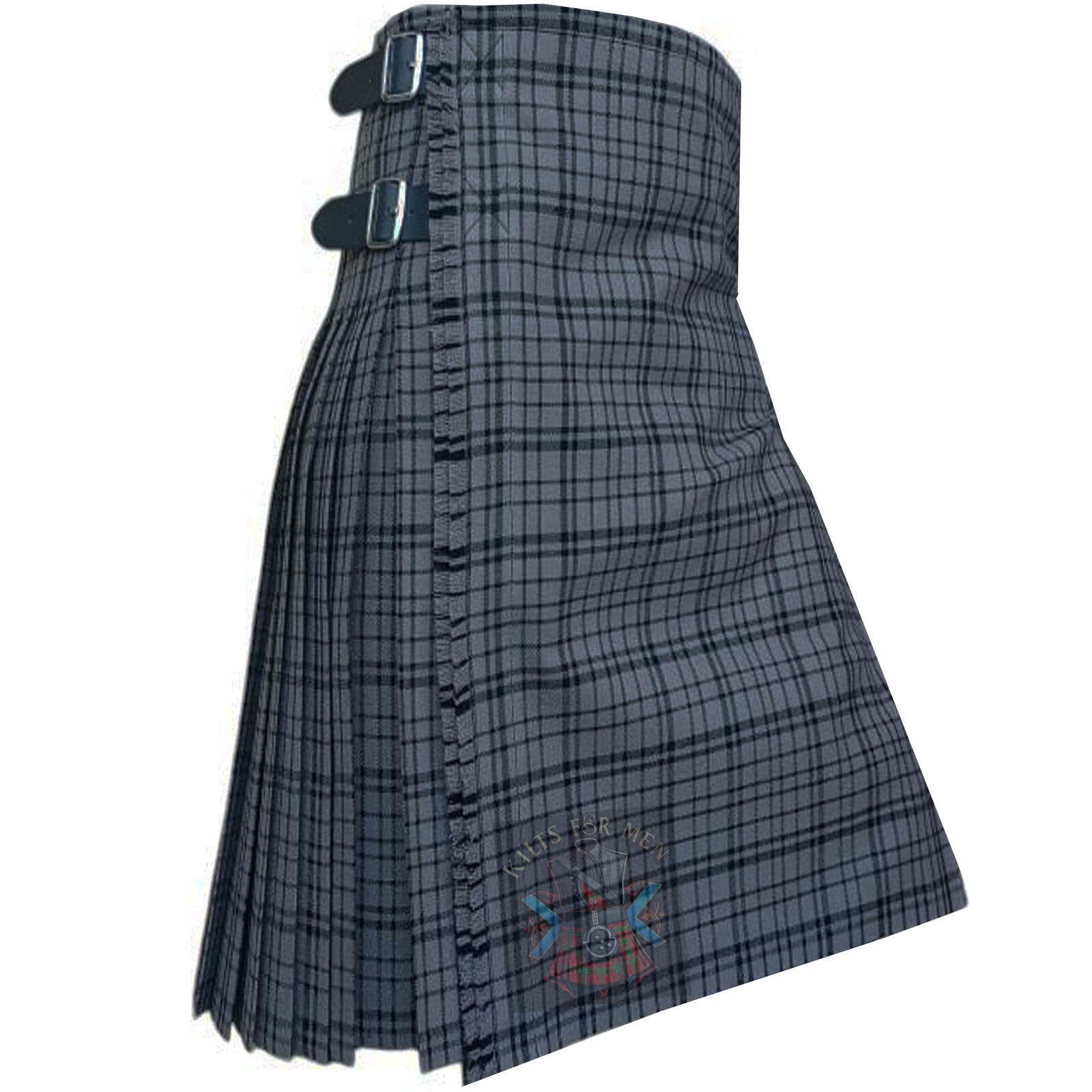 Clan Black Dark Shadow Tartan Kilt Scottish Traditional Kilt Custom Made Waist