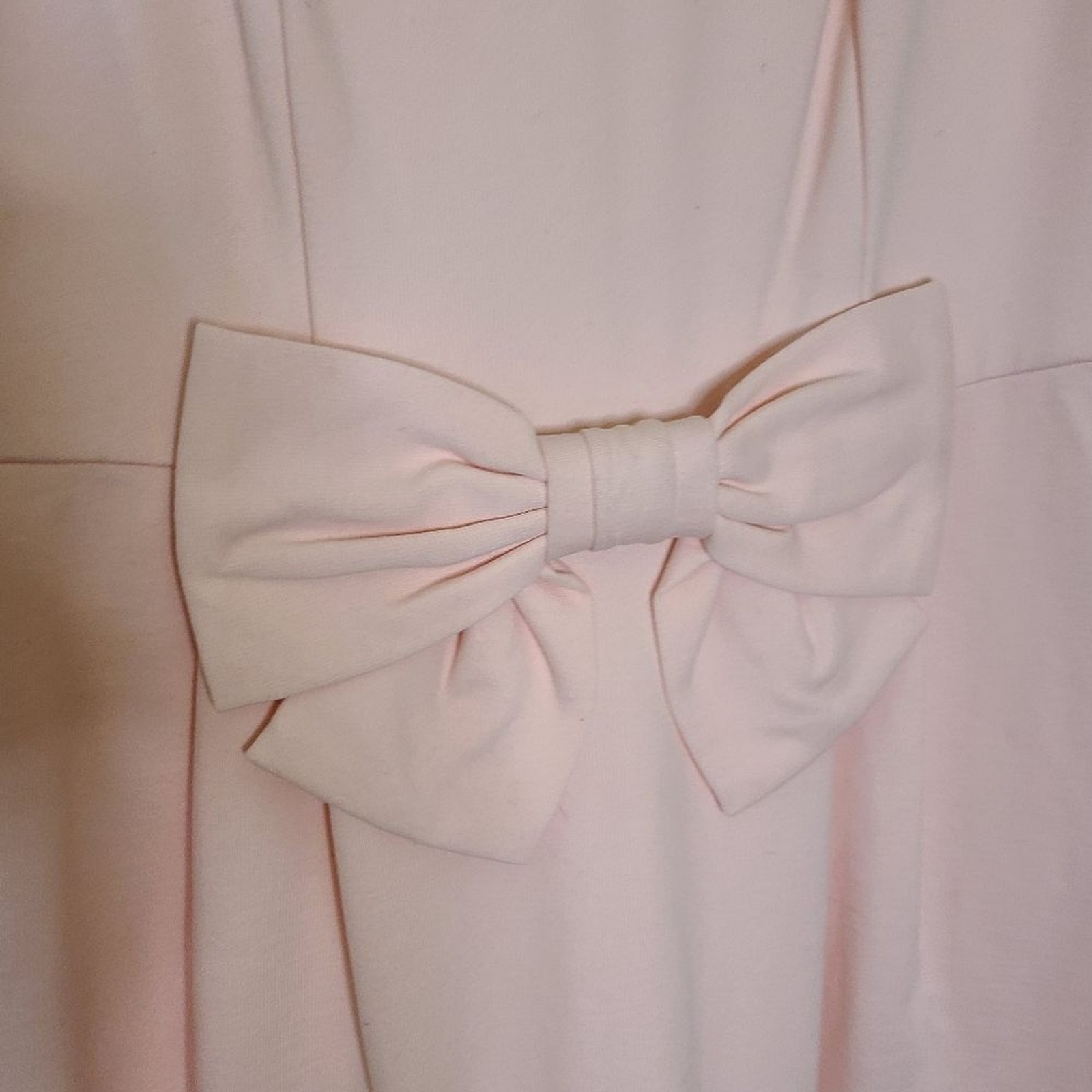 Maison Jules Size Medium Powder Pink Bow Waist Crepe Sheath Mini Dress Feminine