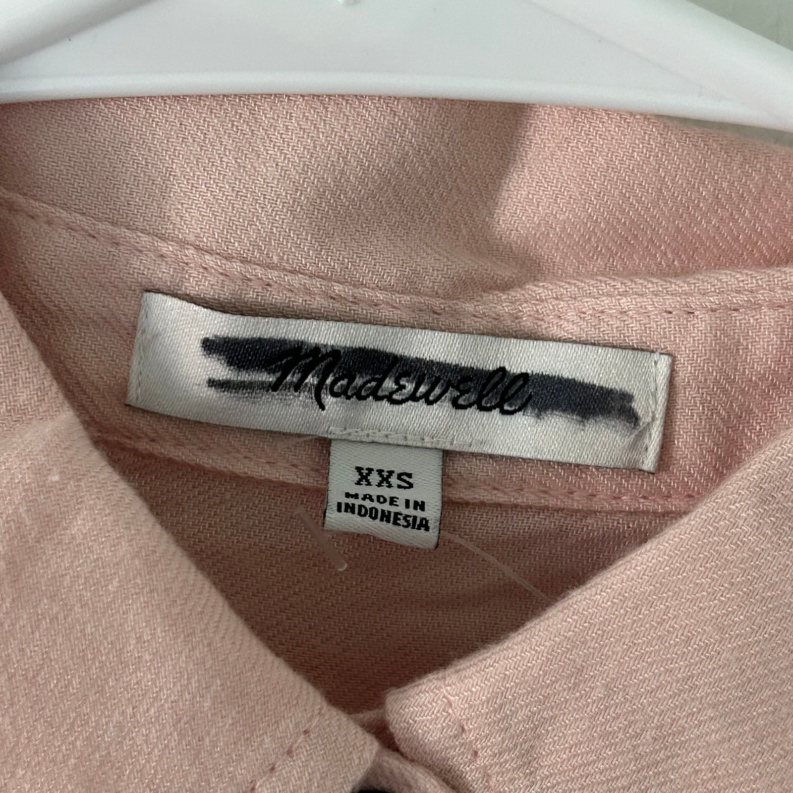 Madewell Womens Dusty Pink Heathered Lightweight Flannel Dolman Button XXS New
