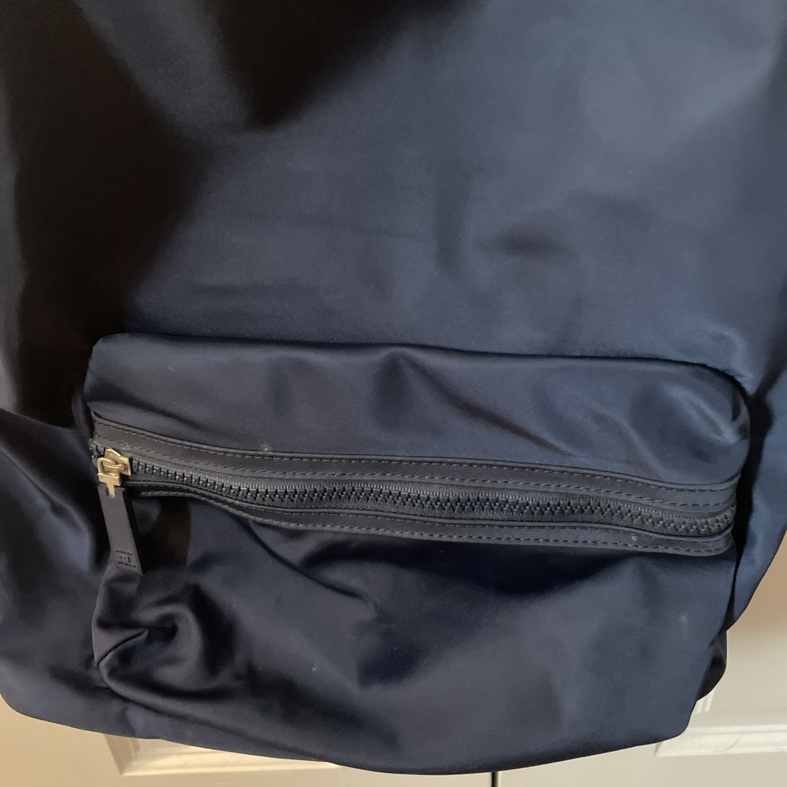 Tommy Hilfiger Navy Blue Nylon Backpack Mini Classic Rubber Logo Pack School